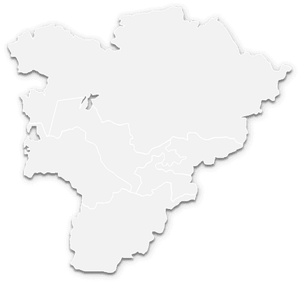Map of Central Asia with monitoring locations